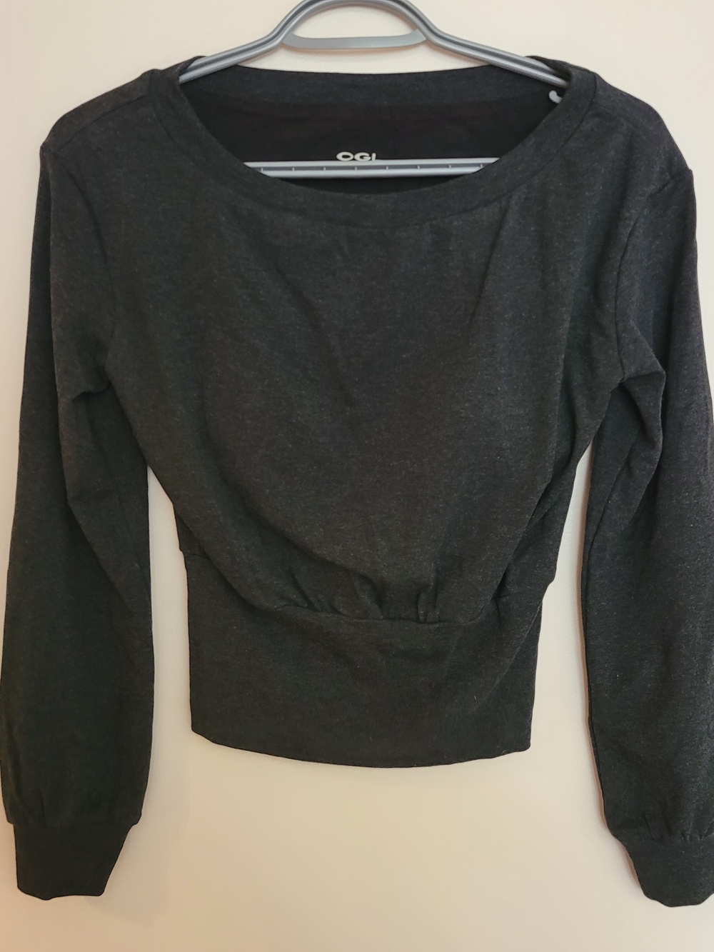 OGL Black Long Sleeve Fitted Waist Top